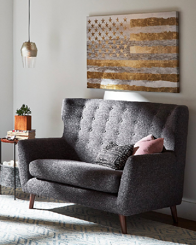Mid-Century Tufted Modern Accent Chair - Image 2